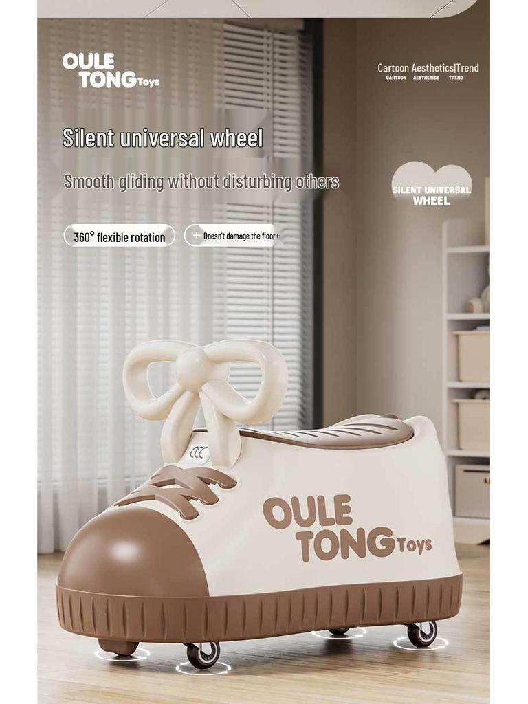 Peanut Car Music Walker for 1-3 Year Olds - Twist & Slide Shoe Car Gift