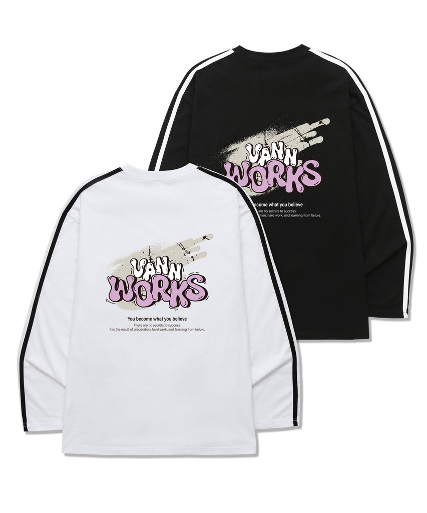 VANNWORKS Gravity Logo Sleeve Tape Long Sleeve (Vls0063) White