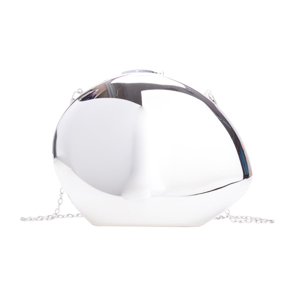 Damen Nischendesign Metall Acryl Tasche Gänseei Ein-Schulter Messenger Kosmetiktasche Mode Kleine Tasche
