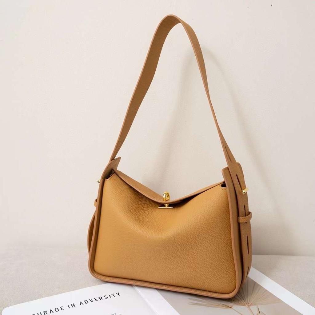 Luxury Designer Women Crossbody Bag Top Grain Genuine Cow Leather Large Capacity Shoulder Bag with Adjustable Wide Strap