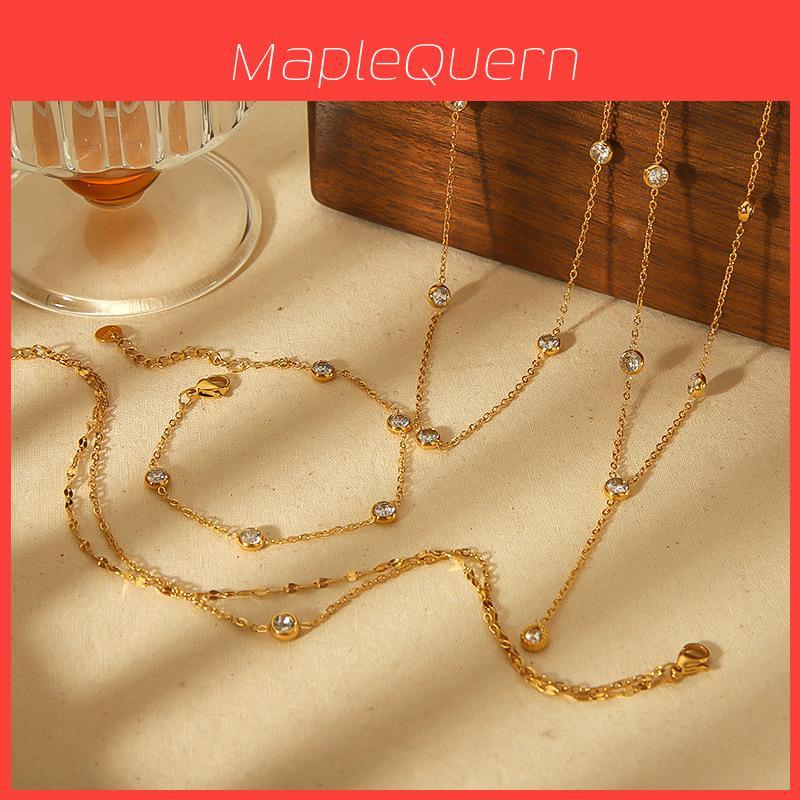 Geometric Necklace With Diamonds In 18k Gold For Women Fashion Accessory