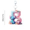 stitch acrylic cute keychain cartoon flat 2D stilt English letters ornament doll cartoon birthday gift halloween