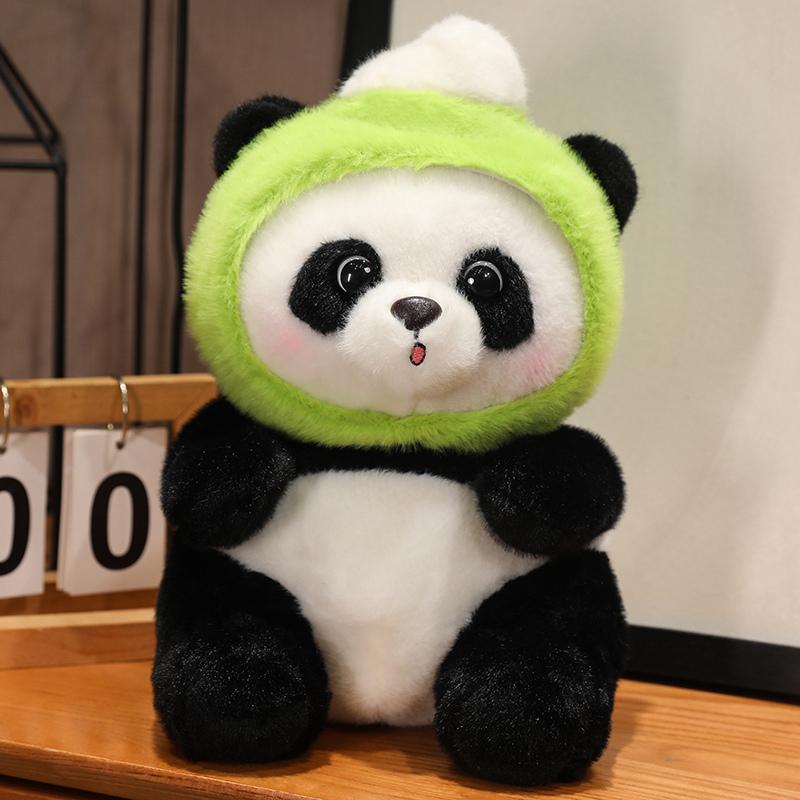 30/40CM Foodie Panda Plush Toy Ice Cream Hamburger Take-Out Food Panda Super Full Soft Chinese Animal Doll Children's Birthday