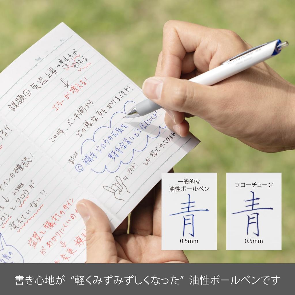 Pentel Ballpoint Pen Flow Tune Blue 10 pcs Oil-based 0.5mm BZN205-C