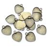 30 Stück 12mm Edelstahl Eisen Material Herz Leere Basis Fassung Passend für 12mm Herz Cabochon Anhänger Fassschalen DIY Schmuckzubehör
