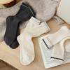 Autumn Winter Thicken Warm Women Socks Japanese Fashion Knitted Middle Tube Socks Women Solid Color Long Socks Christmas Gifts