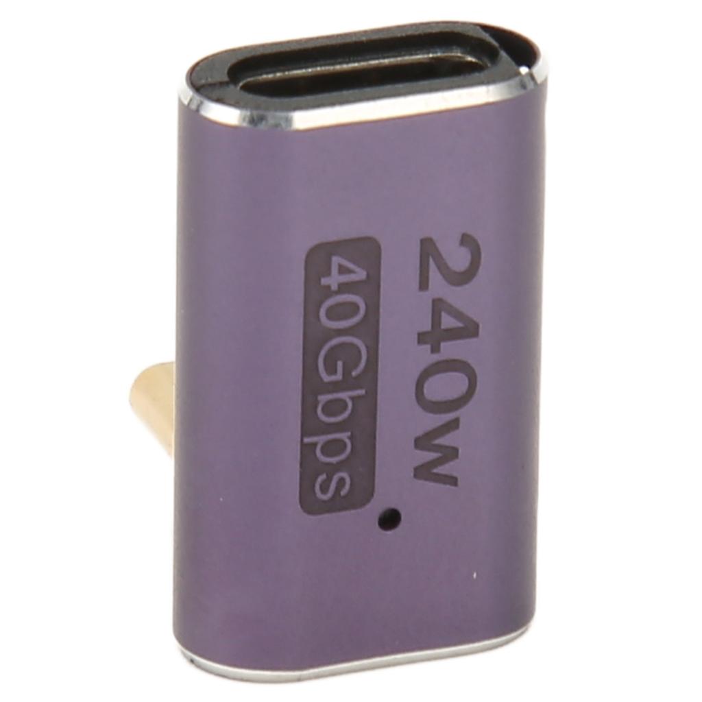 Adaptateur USB C Femelle vers USB C Mâle PD 240W 8K 60HZ Haute Vitesse 40Gbps USB4.0 C Adaptateur à Angle Droit