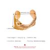 Exaggerated Cross Twisted Open Cuff Bangle Irregular Multi Layer Texture Wide Wrist Bracelet for Women European Punk Statement Hand Jewelry