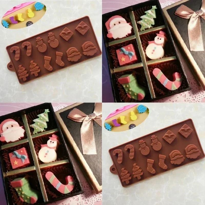 

Рождественская елка Снеговик Носки Украшение торта Шоколад Формы для льда Поднос для выпечки Кухонные принадлежности Мелкие инструменты Домашняя посуда для выпечки 1