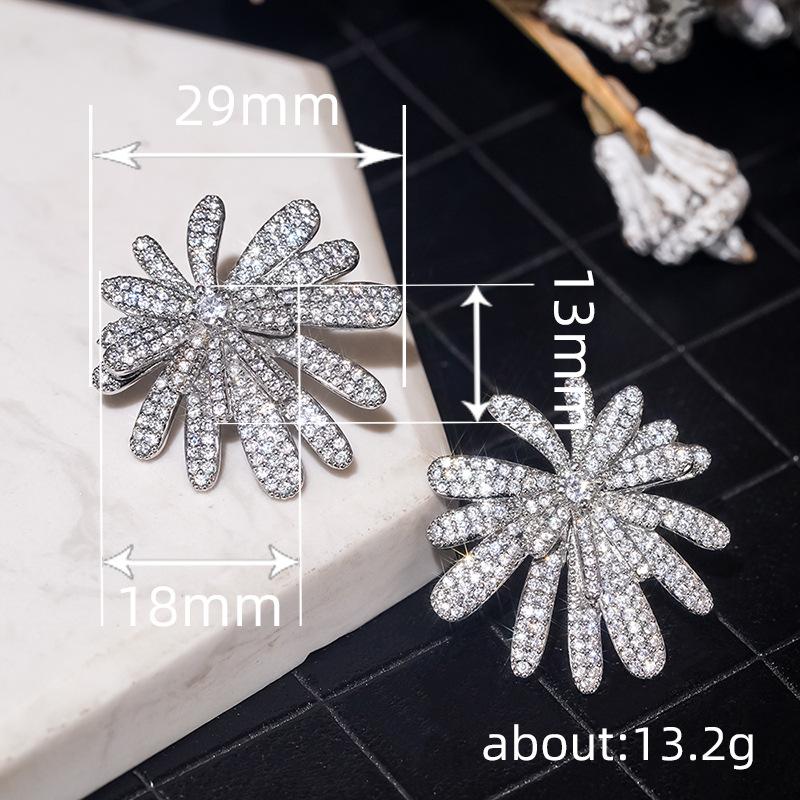 Fashion Copper Alloy Zircon Jewellery Drop Earrings For Women Wedding Party Gifts