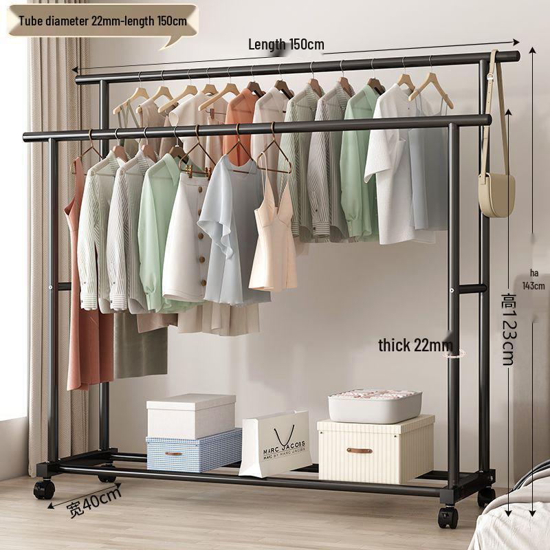 Multi-Functional Clothes Rack: Standing Drying & Coat Hanger for Bedroom, Dorm, or Balcony.