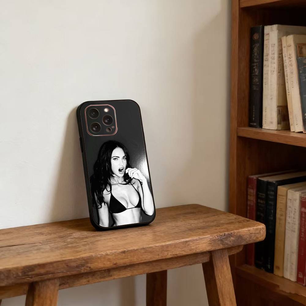 

M-Megan Fox Phone Case For iPhone 17, 16,15,14,13,12,11 Plus,Pro Max, Others Soft Black Cover iPhone13ProMax