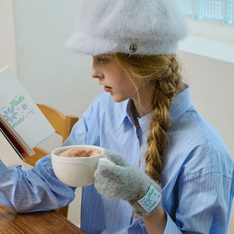 GOCORI Fluffy Newsboy Cap Beret