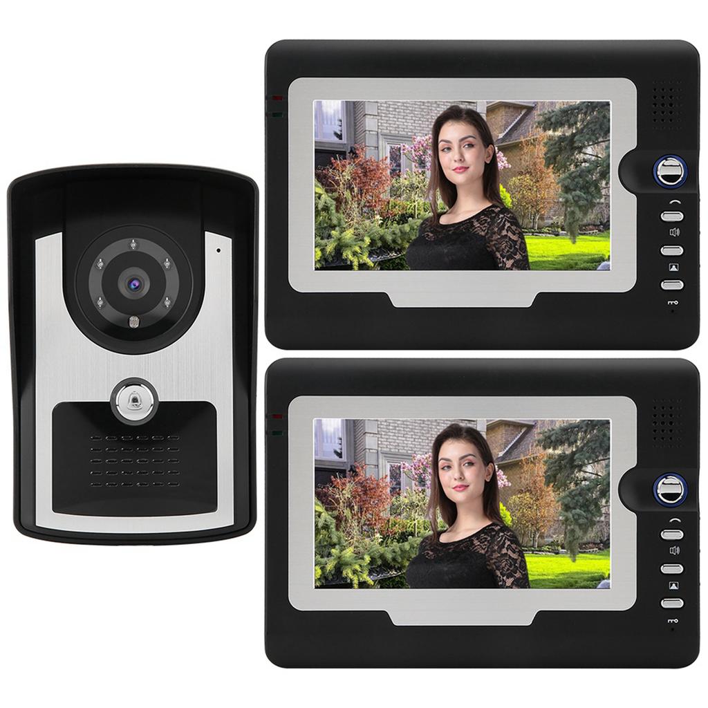 Telefon video LCD de 7 inchi Kit interfon cu fir pentru sonerie Sistem de intrare acasă 1V2 SY810