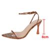 Fashion Sexy Pointed Toe Stiletto Heel Sandals for Women Summer Fashion Ankle Strap Party Dress Shoes Woman Elegant High Heels Sandalias