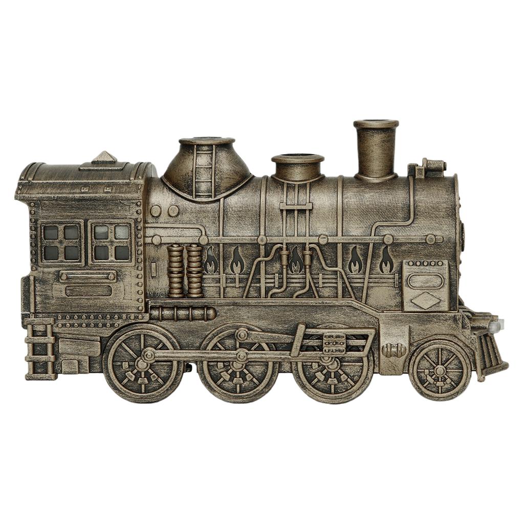 300ML Vintage Steam Train Air Diffuser Humidifier with 2-Color LED Light Aroma Diffuser Aromatherapy Diffuser for Office Bedroom