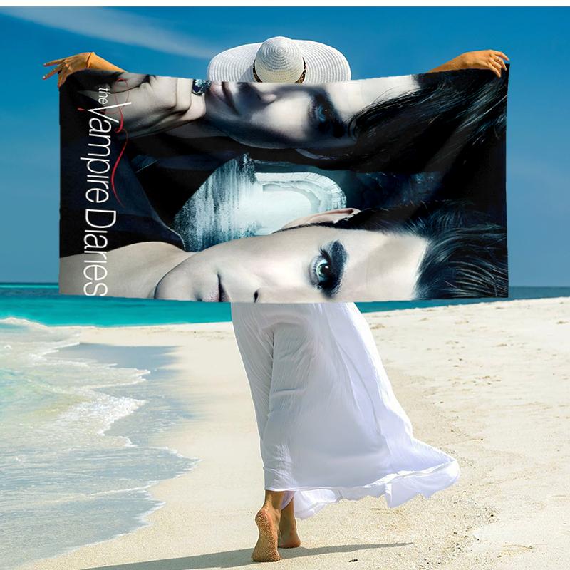 1pc The Vampire Diaries4 Beach Towel, Comfortable and Thick, and Swimming/Bath/Picnic/Camping Towel, Suitable for Seaside Beaches