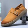Summer Men's Shoes Leather Retro Lazy Casual Leather Shoes Men's Soft Sole Light One Pedal Versatile Breathable