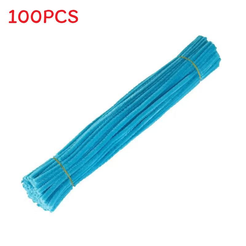 Pcs 100 Colorful Plush Root Twisting Rod Soft Felt Wire Strips Diy Decorations