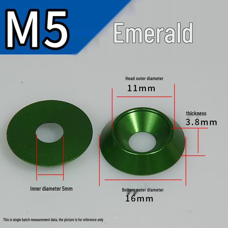 Eloxierte Aluminiumlegierung Senk-Präge-Flachscheibe