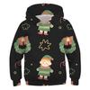 Autumn and Winter Children's Christmas Elf 3D Printed Hooded Comfortable and Versatile Breathable Hoodies & Sweatshirts (boys)