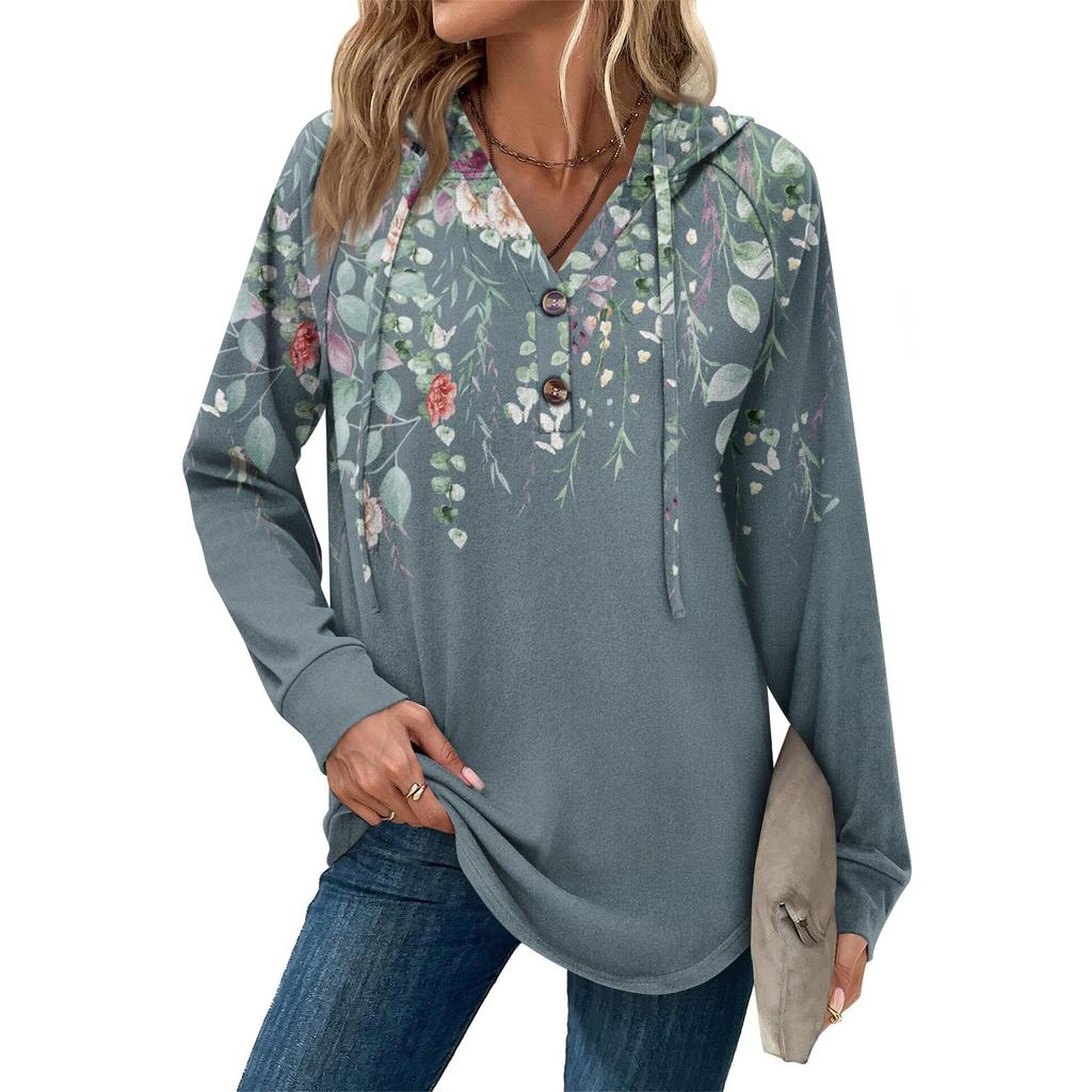 Women's Fashion Women's Lightweight Long Sleeve Pullover With Pockets Preppy Graphic Hoodie
