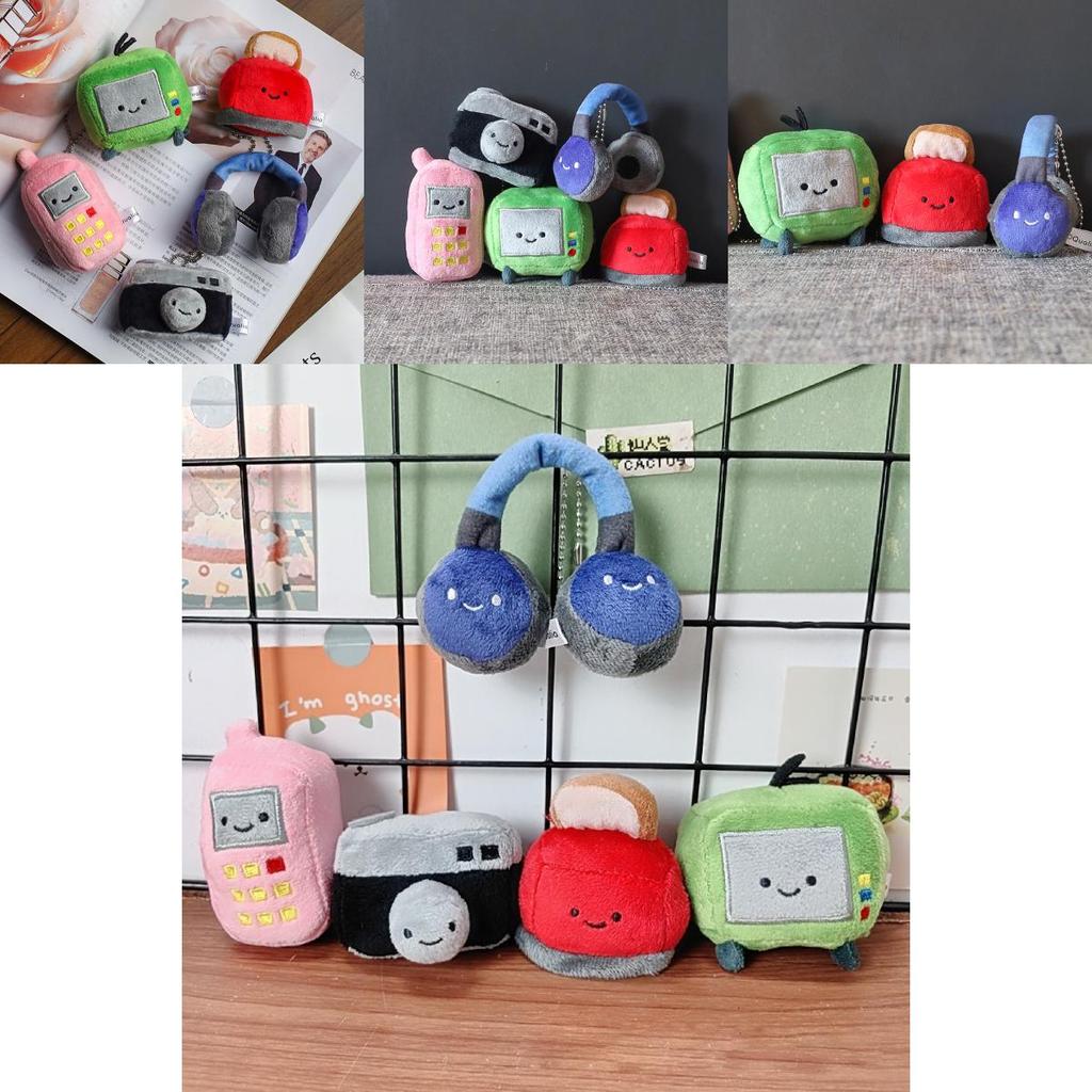 Adorable Creative Plush Little Eyes Tv Phone Charm Keychain Soft Doll Accessory
