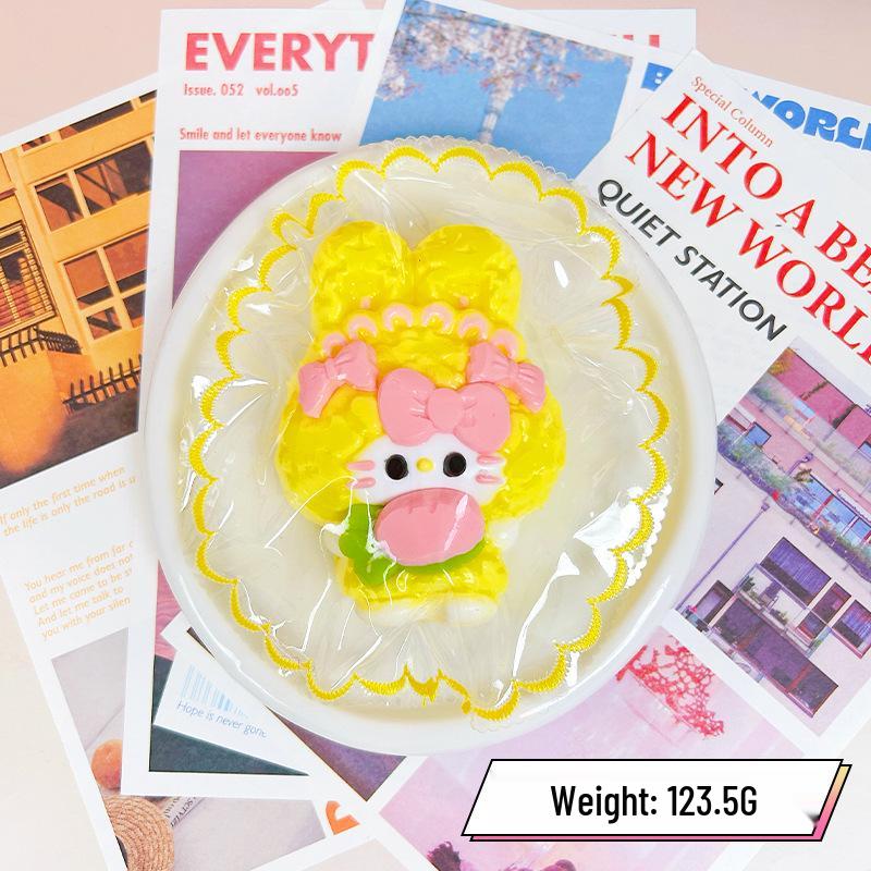 KT Series Squishy Silicone Animal Cream Slime Toy with Seamless Edge