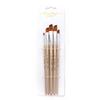 5pcs Filbert Tip Paint Brushes Set Nylon Hair Wooden Handle Artists Paintbrushes for Children Adults Beginners for Acrylic Oil Watercolor Gouache Nail
