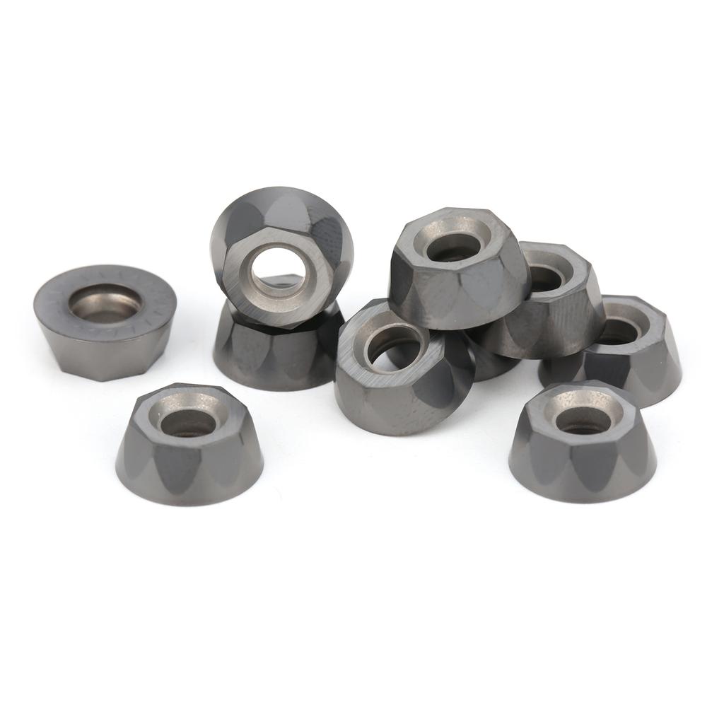 10Pcs CNC Lathe Turning Insert Indexable Solid Carbide Blade Cutting RPMT1204M0EJS LF6018