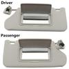 Gray ABS Car Sun Visors with Lights (Left & Right Pair)