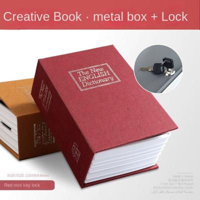 Booksafe – boîte à clés avec serrure, coffre-fort de livre simulé, boîte métallique, coffre-fort, dictionnaire de dérivation, livre creux