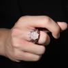 Hip Hop Punk AP Watch Ring Copper Inlaid Zircon ins Style Personality Trend Men's Ring