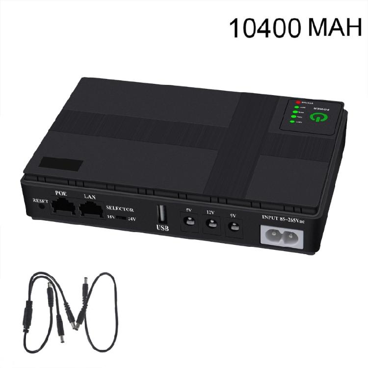 10400mAh Mini UPS 5V 9V 12V Battery Backup Portable Uninterruptible Power Supply