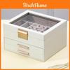 Jewelry Storage Box Pu Leather Large Capacity Organizer For Home And Travel