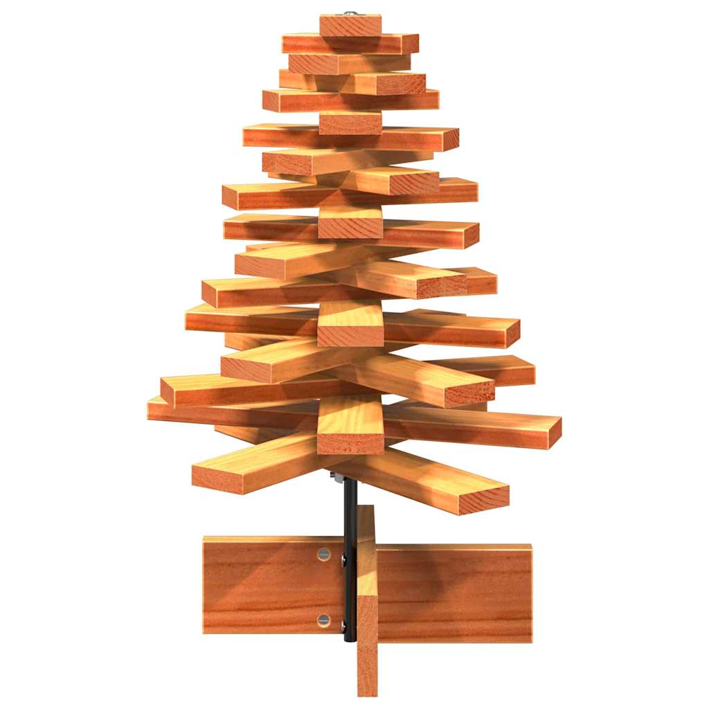 Decorative Christmas Tree Wax Brown 60 Cm Solid Pine Wood