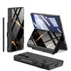 Galaxy Z Fold7 Flip Cover Case With Pen Slot Protective Leather Shell Men Stylish Foldable Phone Accessory