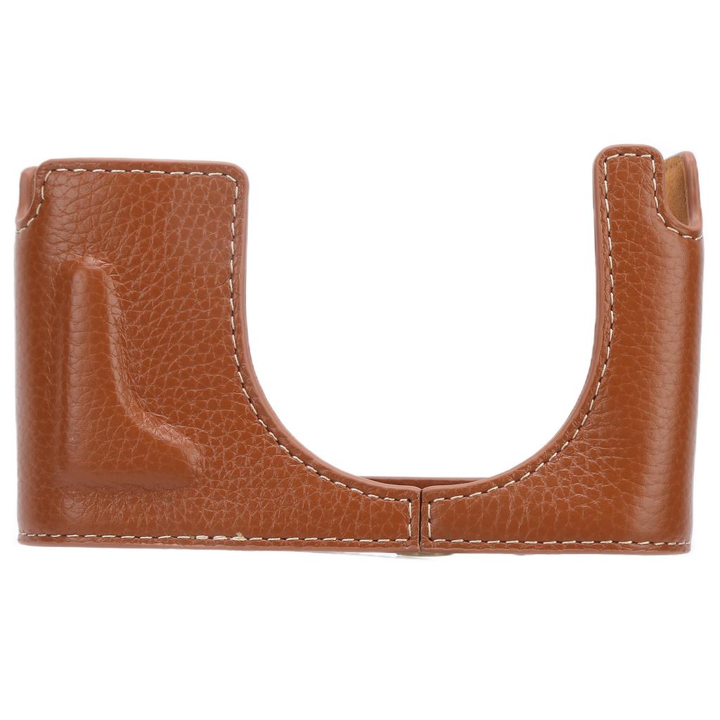 Leather Camera Half Case for Leica Q Half Body Protection Cover Base Case with Battery AccessBrown