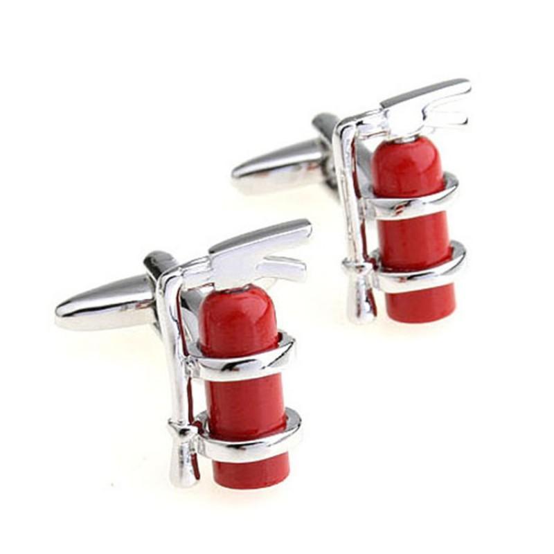 

Premium Red Painted Fire Extinguisher Metal Cufflinks Men s French Shirt Pure Natural красный