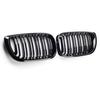 1 para przedni grill nerkowy samochodu czarny błyszczący podwójna listwa maskownica do BMW serii 3 E46 2002-2005 kratka wyścigowa wymiana samochodu