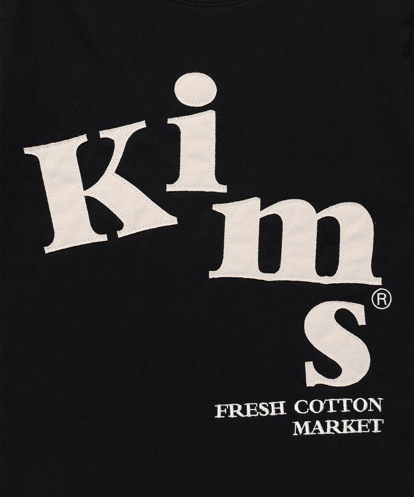 Kimseupeulesikoteunmakes Mesh Alpha Applique T-Shirt Black