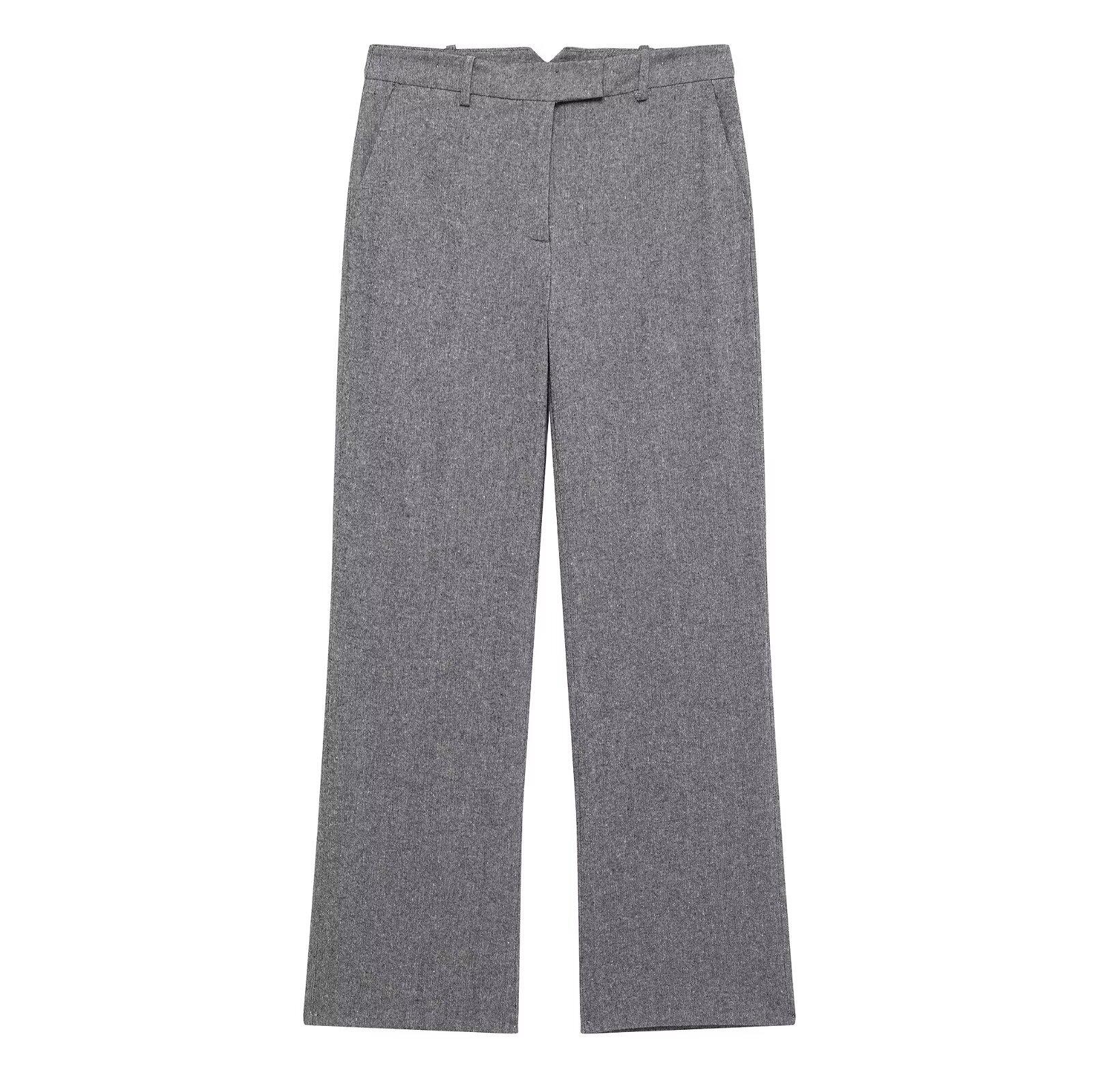 

Европейский и американский женский полосатый двубортный пиджак и брюки - Новинки весны 2025, Стиль 6033 Extra Small