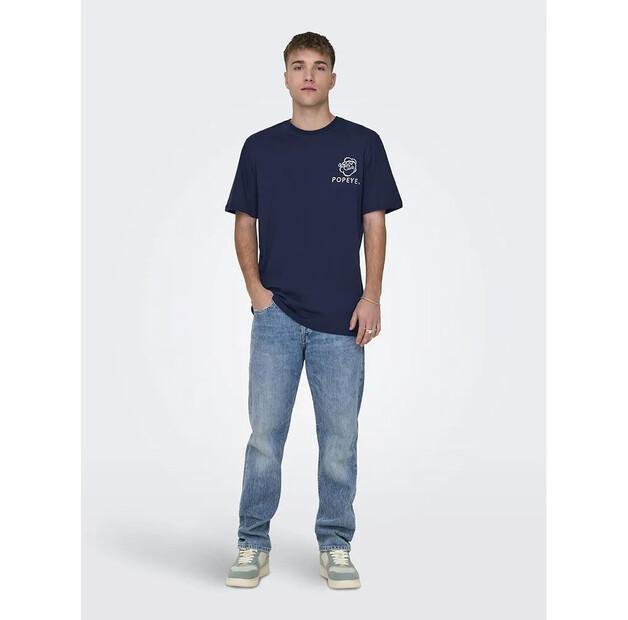 Only & Sons T-Shirt mit kurzen Ärmeln Popeye Life