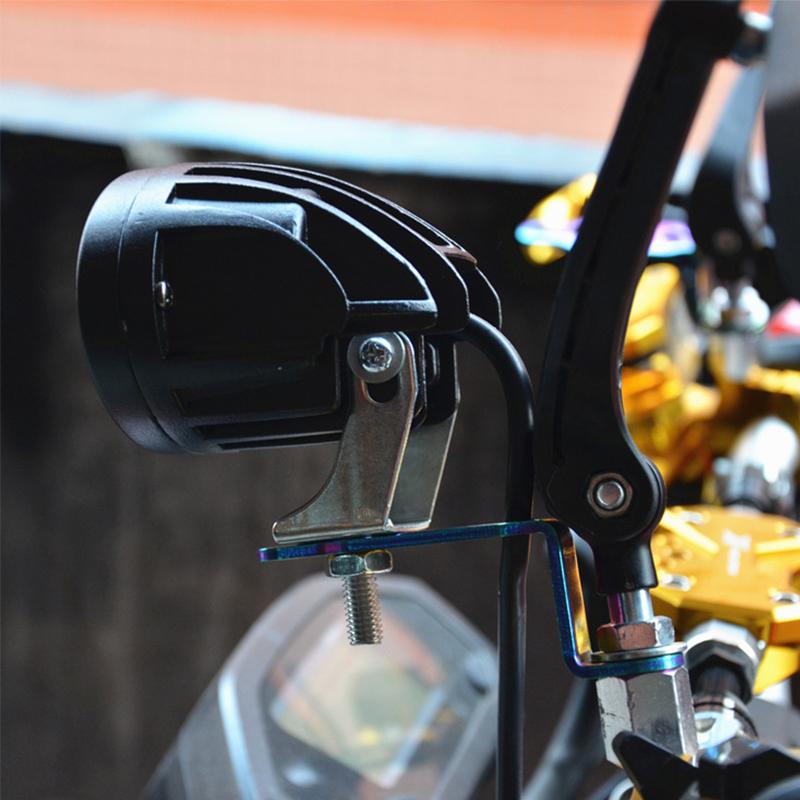 Motorrad LED Scheinwerferhalter Rückspiegel Lampe Scheinwerfer Verlängerungshalter Klemme Multifunktion Motorradzubehör