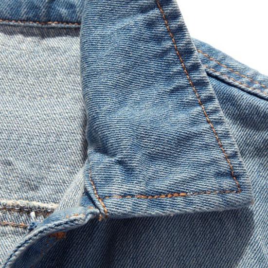 Vest Sleeveless Ripped Single-breasted Turn-down Collar Men Waistcoat for Daily Wear