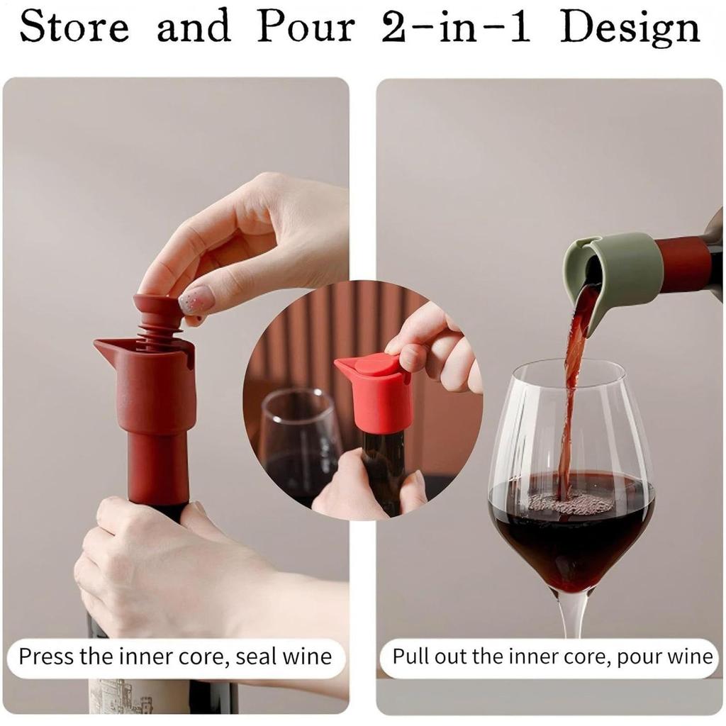 Wine Stopper Beverage Bottle Sealers 3 Pieces Silicone Wine Savers For Kitchen Outdoor Picnics Restaurants Wedding Planners