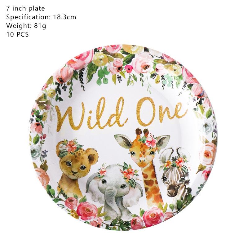 One Wild Animal World Birthday Party Supplies Decor Birthday Banner Topper Cake