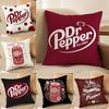 Dr pPepper Brand Pillow Case DoubleSided Plush Sofa Cushion Covers Organic Breathable Invisible Zipper