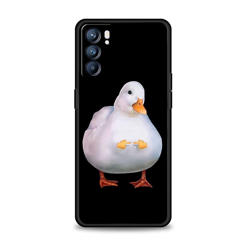 Cartoon Zweifel Ente Für Oppo Reno7 Reno6 Pro Plus A54 5G Handyhülle Find X6 X5 A53 A52 A9 2020 A15 A95 A17 A16 A76 A74 A57 Hülle