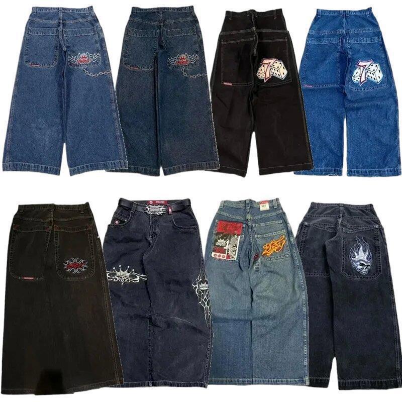 Ανδρικό Τζιν Φαρδύ Ίσιο Εφαρμοστό Casual Streetwear Στυλ Hip Hop Μείγμα Βαμβακιού Μεσαίου Υψώματος